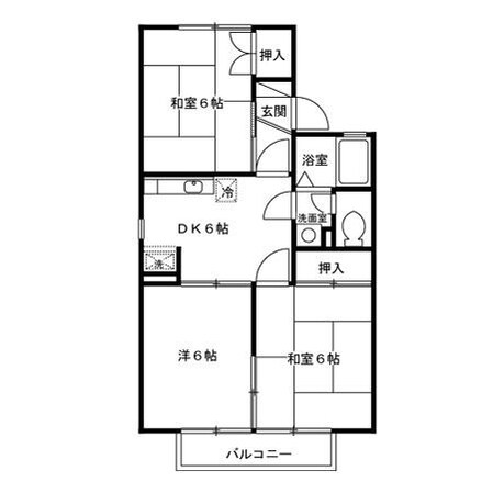 セジュールＵＥＳＡＷＡ　Ｂの物件間取画像